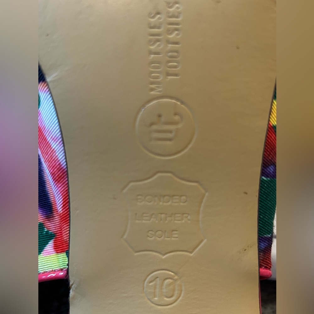 Mootsies Tootsie-Alyson Tropical Floral Peep Toe Sling Back. Size 10 - Picture 9 of 11